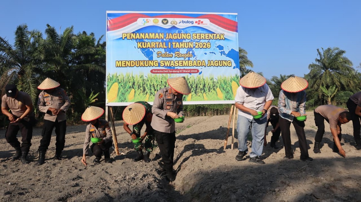 Polresta Deli Serdang Dukung Program Ketahanan Pangan Nasional