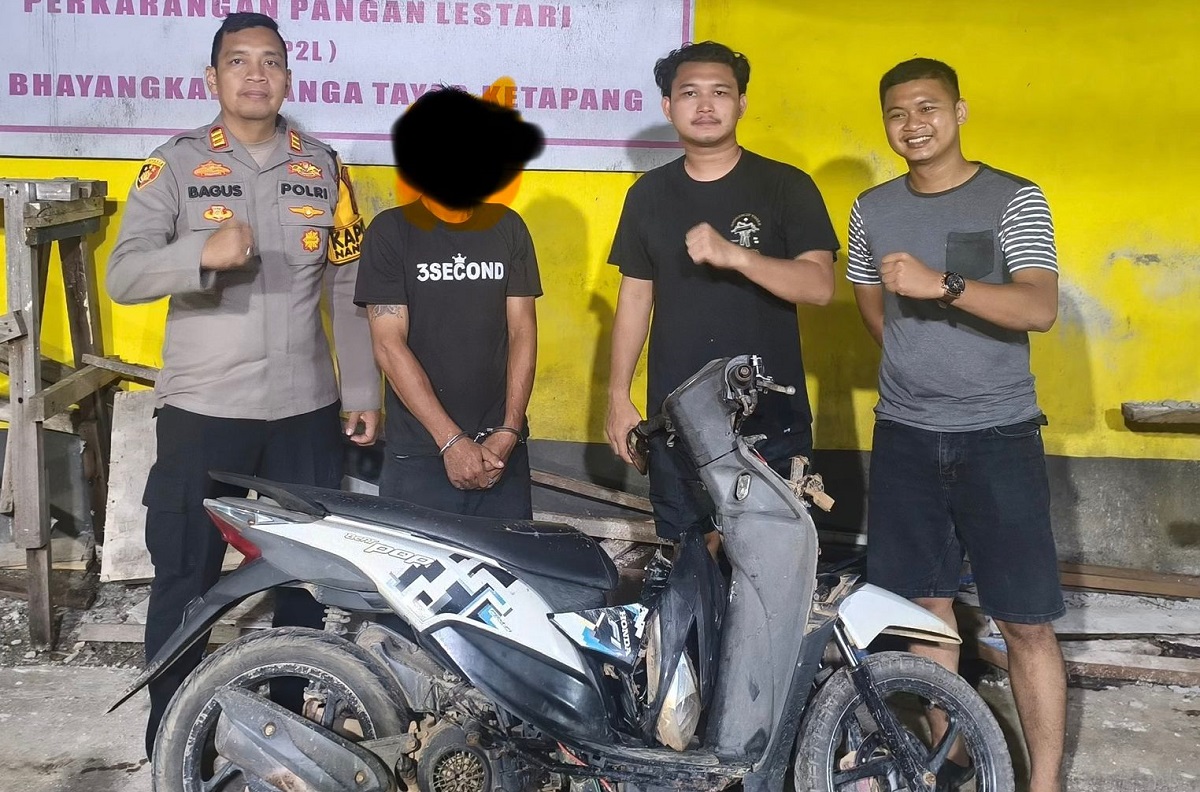 Polsek Nanga Tayap Tangkap Pelaku Pencurian Motor