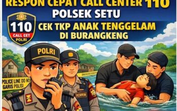 Respon Cepat, Polsek Setu Bekasi Turun ke TKP Kasus Anak Tenggelam