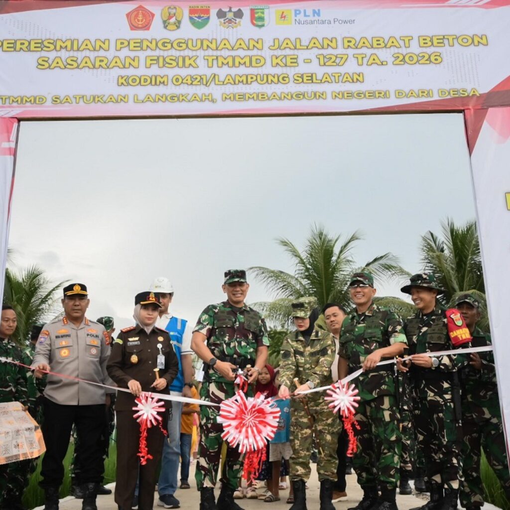 Program TMMD ke-127 Rampung, TNI Bangun Jalan dan Rumah Warga di Pesawaran