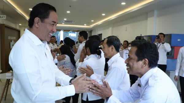 Suasana halalbihalal BNN bersama Kepala BNN di Jakarta.