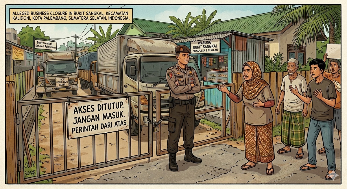Akses Usaha Warga Palembang Diblokir Oknum Polisi