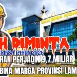 Anggaran Perjalanan Dinas Rp9,7 Miliar di Dinas BMBK Lampung Disorot, APH Diminta Lakukan Klarifikasi