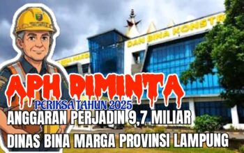 Anggaran Perjalanan Dinas Rp9,7 Miliar di Dinas BMBK Lampung Disorot