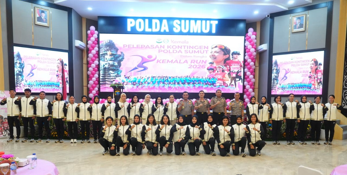 Kapolda Sumut Lepas Kontingen Kemala Run 2026 ke Bali
