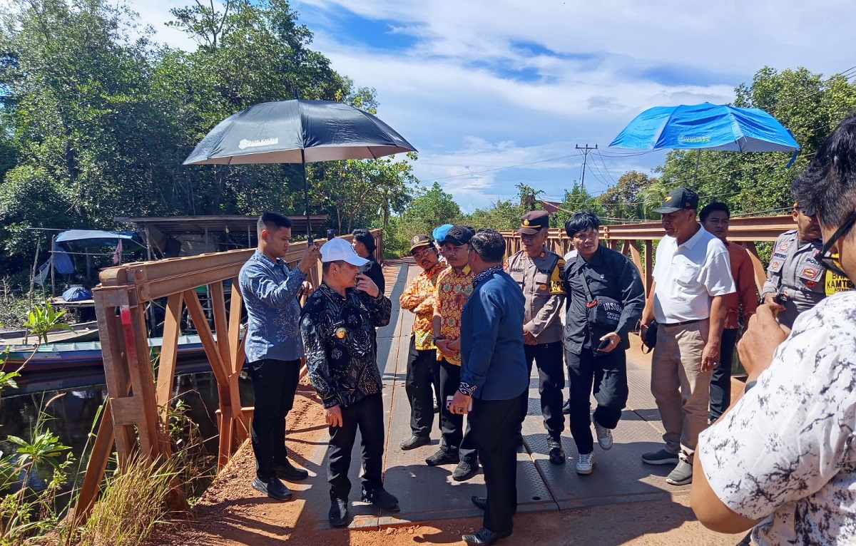 Kapolsek Matan Hilir Selatan Pimpin Pengamanan Kunjungan Gubernur Kalbar