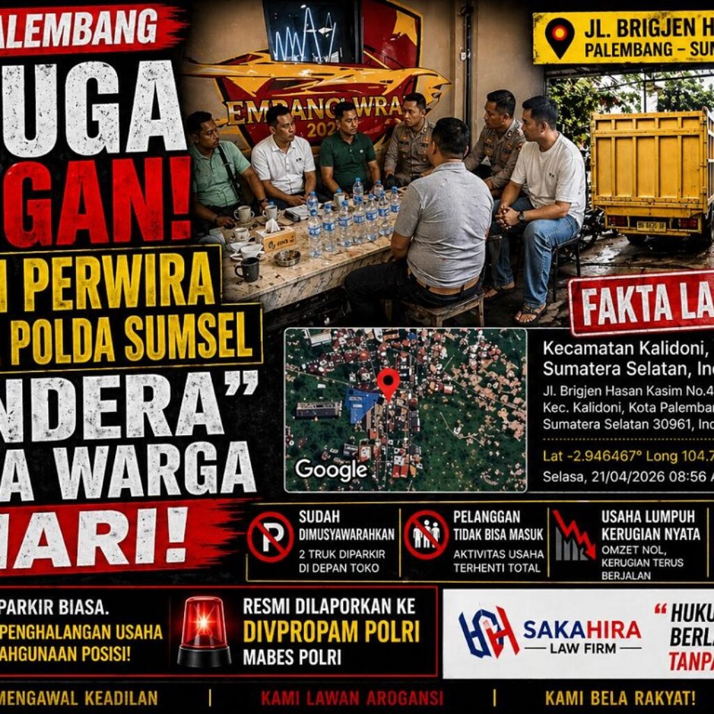 Oknum Perwira Paminal Polda Sumsel Dilaporkan ke Propam, Diduga Halangi Akses Usaha Warga di Palembang