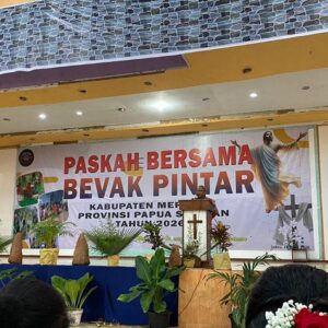 Khidmat dan Penuh Sukacita, Paskah Bersama Bevak Pintar Pererat Kebersamaan di Merauke