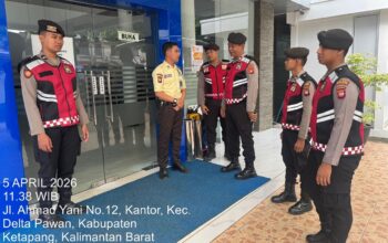 Patroli Samapta Polres Ketapang Sasar Bank hingga Permukiman