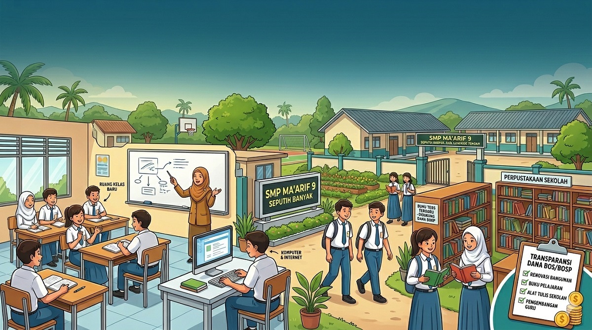 Penggunaan Dana BOS SMP Ma’arif 9 Lampung Tengah Dipertanyakan