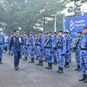 HUT ke-80 TNI AU, Personel Lanud Husein Sastranegara Ikuti Upacara, Kasau Tekankan Profesionalisme dan Kekuatan Udara