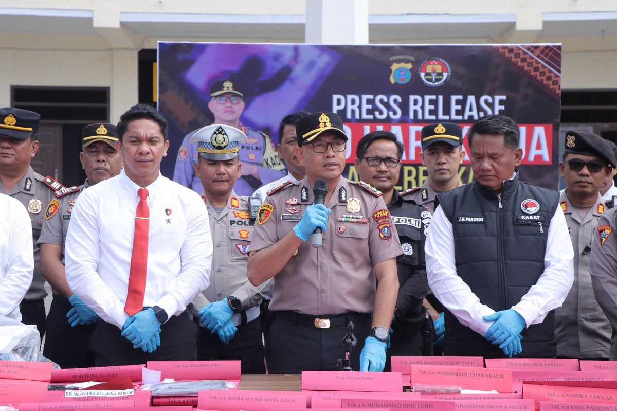 Polres Karo Ungkap Puluhan Kasus dan 61 Tersangka Narkoba