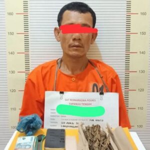 Polres Tapteng Tangkap ‘Kongo’, Pengedar Narkoba di Lubuk Tukko