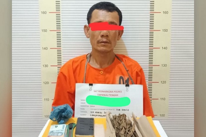 Polres Tapteng Tangkap ‘Kongo’, Pengedar Narkoba di Lubuk Tukko