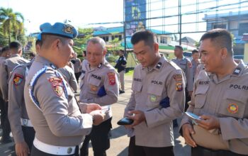 Sipropam Polres Ketapang Gelar Gaktibplin Usai Apel Pagi