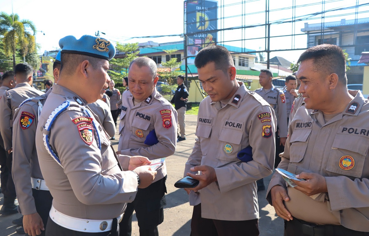 Sipropam Polres Ketapang Gelar Gaktibplin Usai Apel Pagi