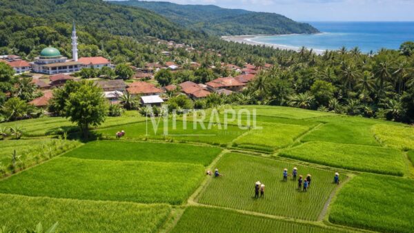 Potensi Desa Jayanti Sukabumi dengan sektor pertanian dan wisata.