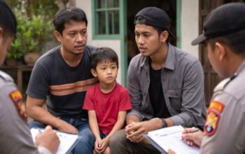 Polisi melakukan penyelidikan kasus kekerasan anak di Sukabumi.