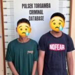 Polisi mengamankan pelaku pencurian di SPBU Pinang Awan Labuhanbatu Selatan.