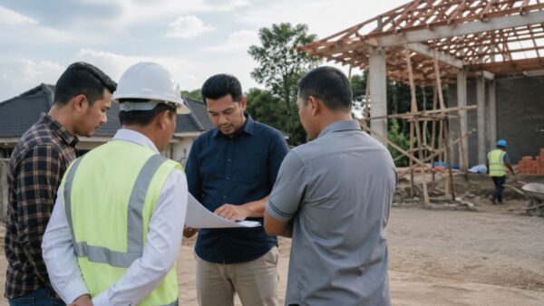 Ilustrasi proyek pembangunan Koperasi Desa Merah Putih yang menjadi sorotan kontraktor di Sukabumi.