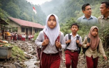 Potret anak-anak di daerah Sukabumi yang menyuarakan kebutuhan pendidikan berkualitas di tengah program makan gratis pemerintah.