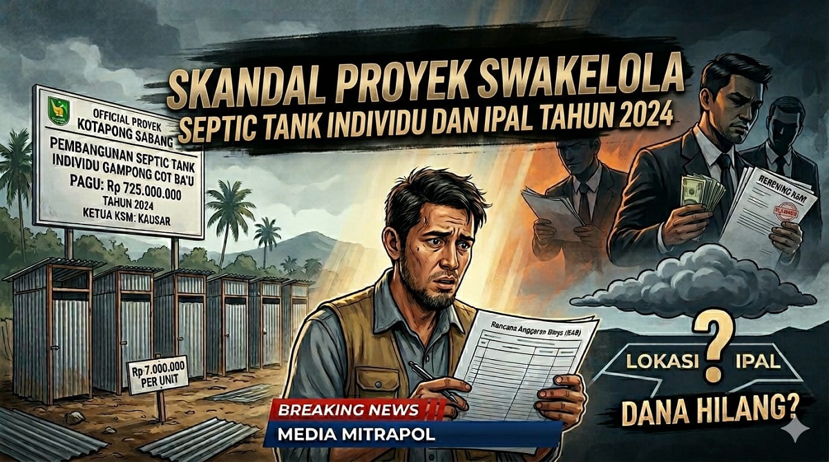 Dugaan Kejanggalan Proyek Sanitasi Sabang 2024