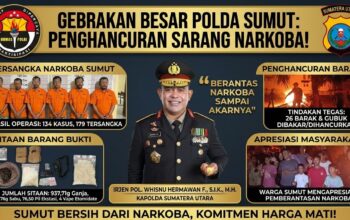 Gempur Narkoba, Dalam 72 Jam Polda Sumut Ungkap 134 Kasus