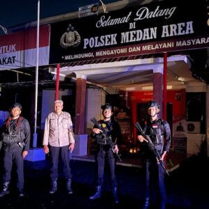 Medan Alami Pemadaman Listrik, Brimob Polda Sumut Tingkatkan Patroli Malam