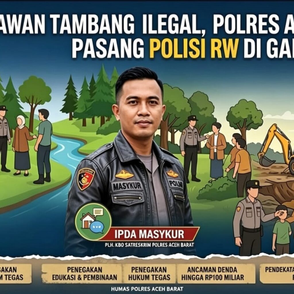 Perkuat Pencegahan Tambang Ilegal, Polres Aceh Barat Libatkan Polisi RW dan Bhabinkamtibmas