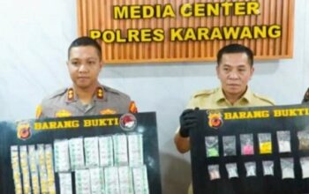 Polres Karawang Bekuk Kurir Narkoba Lintas Wilayah