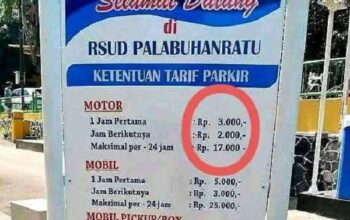Tarif Parkir RSUD Palabuhanratu Dikeluhkan