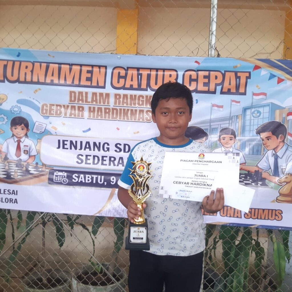 Turnamen Catur Hardiknas 2026 Blora Sukses Digelar, Bibit Master Catur Muda Bermunculan dari Cepu