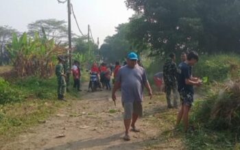 Warga Graha Citra Legok Bersama TNI Turun Tangan