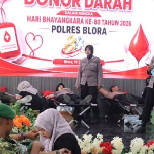 Aksi Donor Darah HUT ke 80 Bhayangkara, Polres Blora Sukses Kumpulkan 121 Kantong