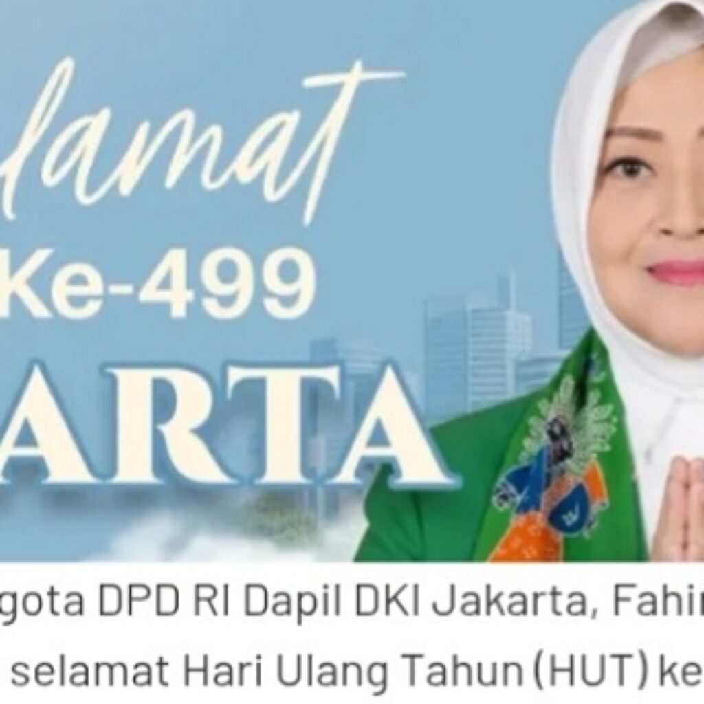 HUT ke-499 Jakarta, Fahira Idris Dorong 7 Agenda Strategis Siapkan Kota Masa Depan Generasi Muda