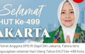 HUT ke-499 Jakarta, Fahira Idris Dorong 7 Agenda Strategis