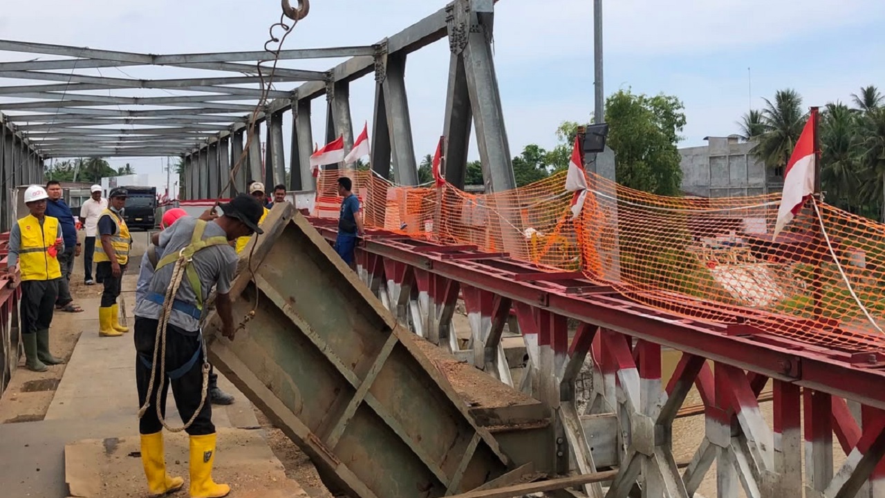 Jembatan Bailey di Bireuen Diperbaiki