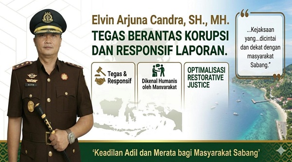 Kajari Sabang Elvin Arjuna Candra Dikenal Tegas Berantas Korupsi dan Humanis Dekat dengan Masyarakat