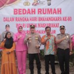 Kapolres Rokan Hilir Resmikan Bedah Rumah, 22 Warga Tanah Putih Terima Bantuan Sosial