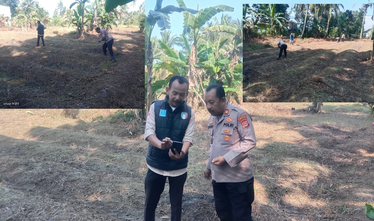 Kapolsek Carita Bersama Petani Gelar Tanam Jagung Hibrida