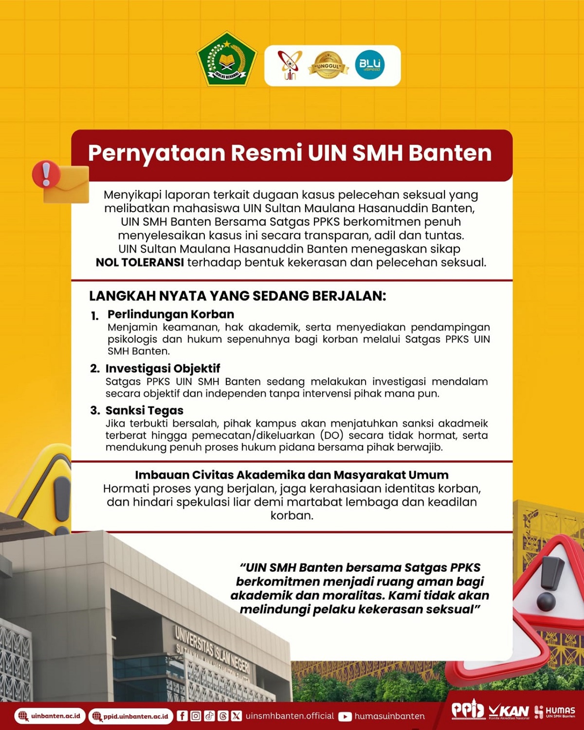 Kasus Dugaan Pelecehan Seksual di UIN SMH Banten