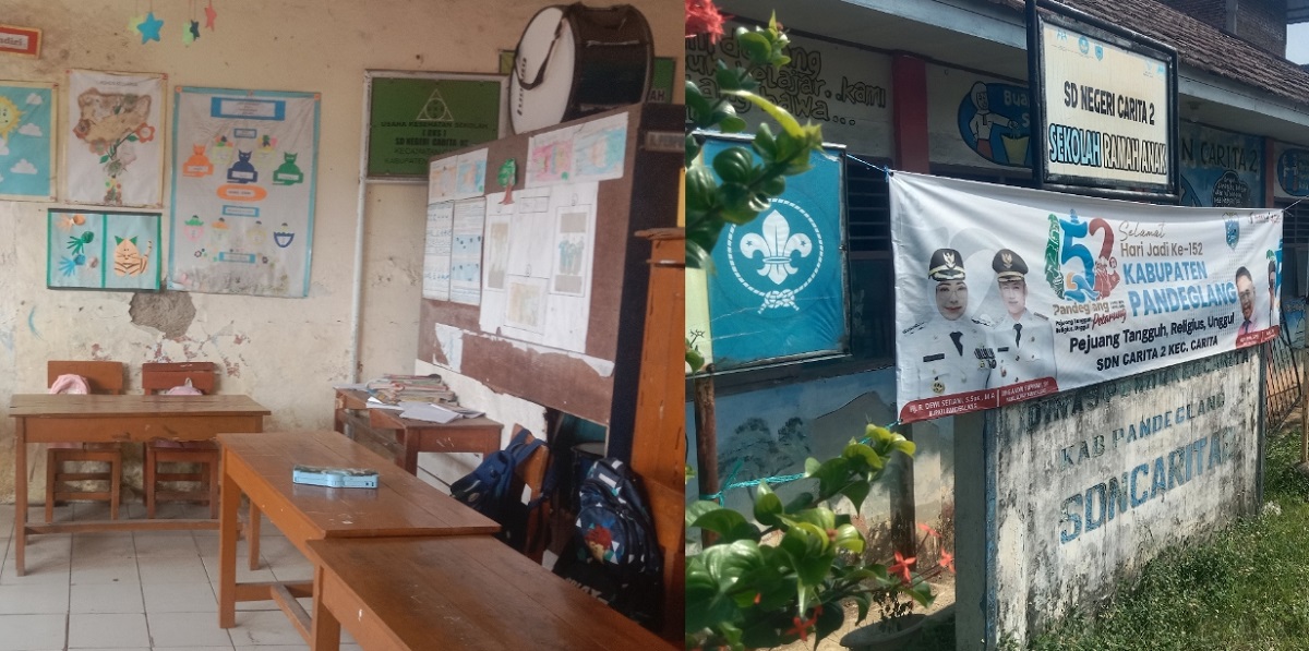 Kondisi SDN Carita 2 Pandeglang Disorot