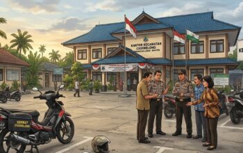 Motor Sekretaris Kecamatan Cigemblong Raib di Area Kantor