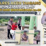 Jelang Hari Bhayangkara ke-80, Polres Aceh Tamiang Gelar Ziarah di TMP Desa Pahlawan