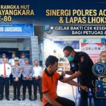 Sambut Hari Bhayangkara ke-80, Kapolres Aceh Utara dan Kalapas Lhoksukon Tinjau Bakti Kesehatan Gratis