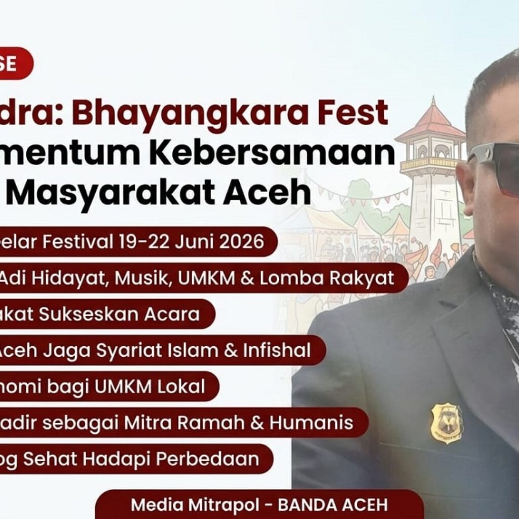 Teuku Indra Ajak Masyarakat Sukseskan Bhayangkara Fest 2026, Dinilai Jadi Ajang Silaturahmi Polri dan Warga Aceh