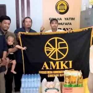 AMKI Cirebon Raya Salurkan Bantuan Sembako ke Graha Yatim Harapan Robbani, Wujud Kepedulian Insan Media