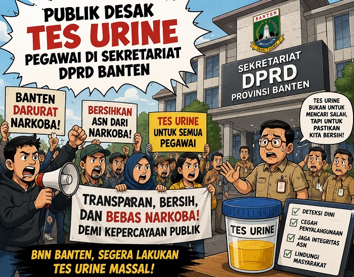 Desakan Tes Urine Massal di Sekretariat DPRD Banten Menguat, Publik Minta BNN dan Inspektorat Lakukan Pemeriksaan