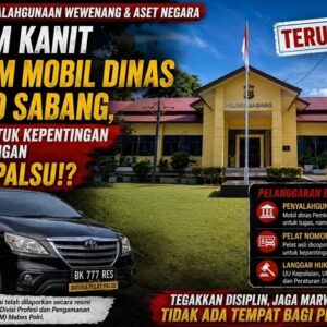 Dugaan Penggunaan Mobil Dinas dan Pelat Nomor Tidak Sesuai, Oknum Kanit di Sabang Dilaporkan