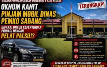 Dugaan Penggunaan Mobil Dinas dan Pelat Nomor Tidak Sesuai, Oknum Kanit di Sabang Dilaporkan
